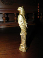 Cachet sceau en bronze doré représentant un perroquet signé Frécourt