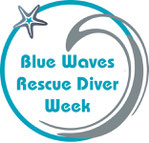 rescue diver training week on blue waves