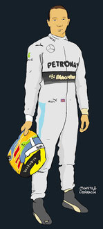 Lewis Hamilton by Muneta & Cerracín