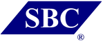 Firmenlogo blaue Raute mit weißen Buchstaben SBC für Schmitz Business Consulting