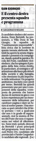 Dal Messaggero Veneto del 06 04 2013 