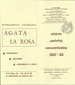 Cartellone concertistico Agimus/CT 1987/88