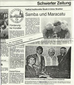 Tournèe pianistica tedesca: "Ruhr-Nachrichten" del 15/10/1986