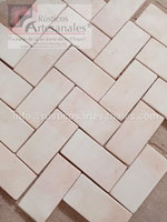 Loseta en Barro Natural Blanco 10 x 20 x 1.9 mm para pisos rústicos con apariencia mexicana en cocinas, salas, reacámaras los tenemos en www.rusticosartesanales.com