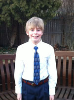 Drew, getting ready for his 3rd grade concert.