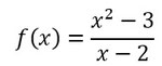 Beispielaufgabe für eine schiefe Asymptote.