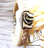 Pferdehaarschmuck-Armband mit Pferdezahn/Pferdezahnarmband