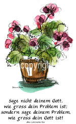 christliche Karten, sage deinem Problemerosa Blumen