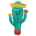 GLOBO FOIL CACTUS FIESTA MEXICANA 60 X 96 CM 11€ CON HELIO