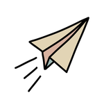 Illustration von einem Papierflieger