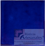 <img src="azulejo-liso-talavera.jpg" alt="Azulejo artesanal liso tipo Talavera Mexicano color Azul Especial">