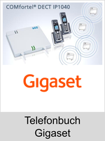 Auerswald Upgrade-Center - Funktionserweiterungen und Freischaltungen für Anlagen und Telefone: Telefonbuch Gigaset