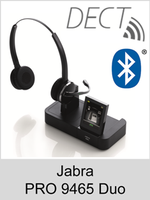 Jabra PRO 9465 Duo: Schnurloses DECT-Headset mit Softphone-Unterstützung und Bluetooth-Schnittstelle