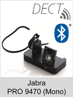 Jabra PRO 9470 (Mono): Schnurloses DECT-Headset mit Softphone-Unterstützung und Bluetooth-Schnittstelle