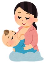 赤ちゃんに授乳中