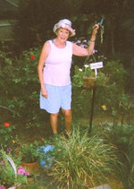 Barbara in her garden