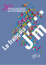 Affiche de la 20e Semaine de la langue française et de la francophonie en Suisse. Hyperlien.