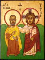 Primizbild - Christus und Abt Menas,