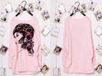 camiseta rosa estilo bello estampado US$14.12