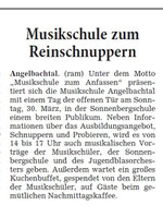 Ankündigung in der RNZ