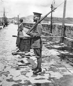 John Lamorna Birch on wartime duty in Newlyn Harbour