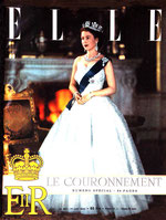 Couronnement Elizabeth II en 1953 - couverture de ELLE