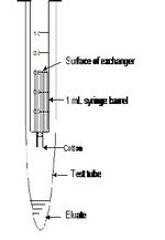 Microscale ion exchanger column