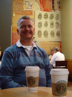 Ed bij de Starbucks in Powell street, San Francisco