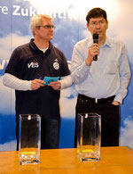 Frank Elsche (VES) mit Moderator Michael Kahnert (links)