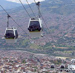 The metrocable in Medellin