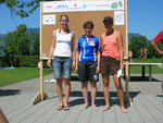 Podest Fun Frauen 1: Regina Waldis (links.2.); Sieger Erika Seeholzer (mitte.1.); Karin Camenzind (rechts.3.)