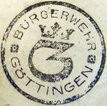 Stempelabdruck der Bürgerwehr. StA Göttingen