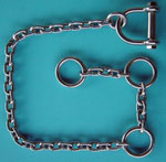 Nr. 33 Kaltblut Strangkette 1,2, oder 3 Ringe  - Edelstahl oder Stahl vernickelt  von Alois Achatz Pferdeartikel / Horse Products horse chains