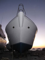 Blue Waves on Dry Dock