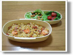 　　海老･焼豚炒飯とサラダ