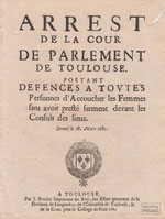 LEX.17.014 Arrest de la Cour de Parlement de Toulouse (Toulouse, 1681) / © Sammlung PRISARD