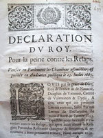 Déclaration du Roy (Grenoble, 1665) / © Sammlung PRISARD