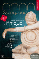 Affiche de l'exposition Anna Quinquaud. Une sculptrice en Afrique. Direction communication de Brest métropole océane. © ADAGP, Paris 2014