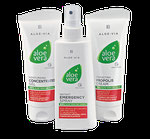 Nous recommandons l'association de l'Aloe vera Freedom avec le gel MSM Freedom qui contient de l’Aloé véra, des extraits de feuilles de busserole et des extraits d'écorce de saule.