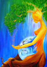 "Mutter Gaya", gemalt von Susan Liebe