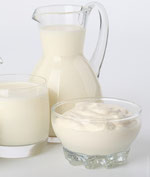 Joghurt und Milch