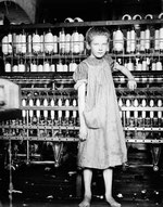 Addie Card, 12 years. Spinner in North Pormal [i.e., Pownal] Cotton Mill. Vt. Girls in mill say she is ten years. She admitted to me she was twelve; that she started during school vacation and new wou