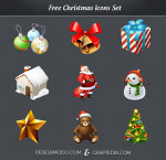 iconos y vectores de navidad gratis