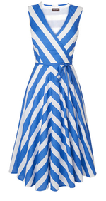 Blue white stripe dress Phase Eight