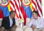 US President Obama with Colombian President Santos