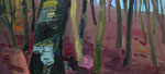 Waldbild 23x50 cm