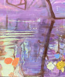 Purple Water, Acrylic on canvas, 120 x 140 cm, Available at deer daddy Gallery, 3100 euro