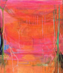 Inner landscape Fire, Acrylic on canvas, 140 x 160 cm, Available at Deer daddy, 3300,-