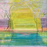 The sun is always there, Acrylic on canvas, 50 x 50 cm, Available at Deer Daddy Gallery - 1200 euro
