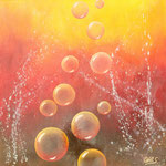 Seifenblasen braun-rot-gelb   50cm x 50cm   120,00 EUR